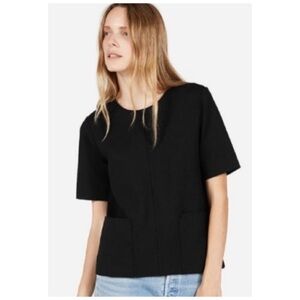 Everlane The Ponte Knit Pullover Top M Black‎